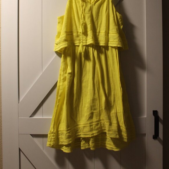 CROWN AND IVY TIERED TOP RACER BACK SPAGHETTI STRAP HI LOW DRESS WITH TASSLES M - Picture 5 of 6